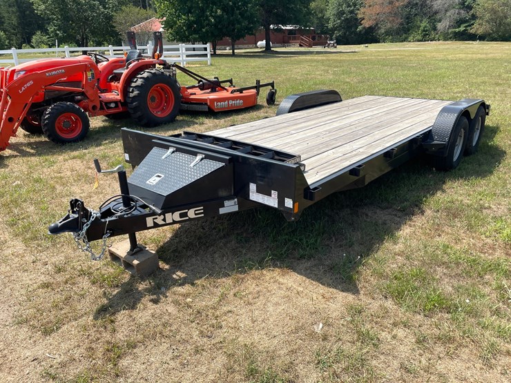 #7976-•-2021-rice-20'-flatbed-tandem-axle-trailer-(has-certificate-of-origin)-image-1