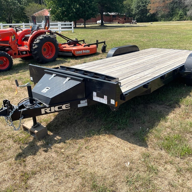 #7976 • 2021 Rice 20' Flatbed Tandem Axle Trailer (Has Certificate of Origin)