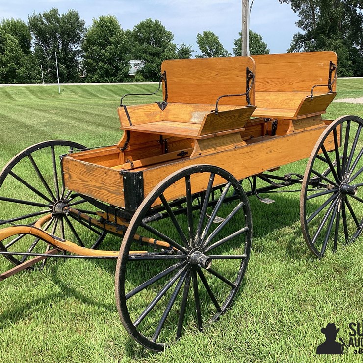 2-Seat Horse Drawn Spring Wagon