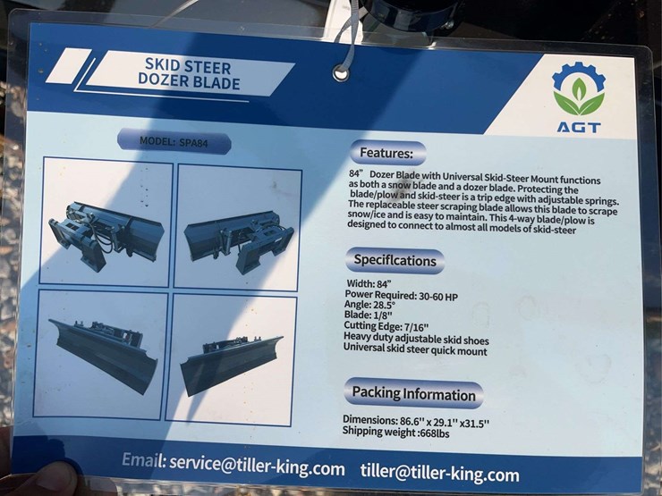 mower-king-skid-steer-dozer-blade,-84"-image-2