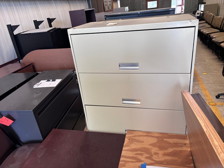 #147-•-five-drawer-file-cabinet-(beige/black)---quantity-of-2-image-2
