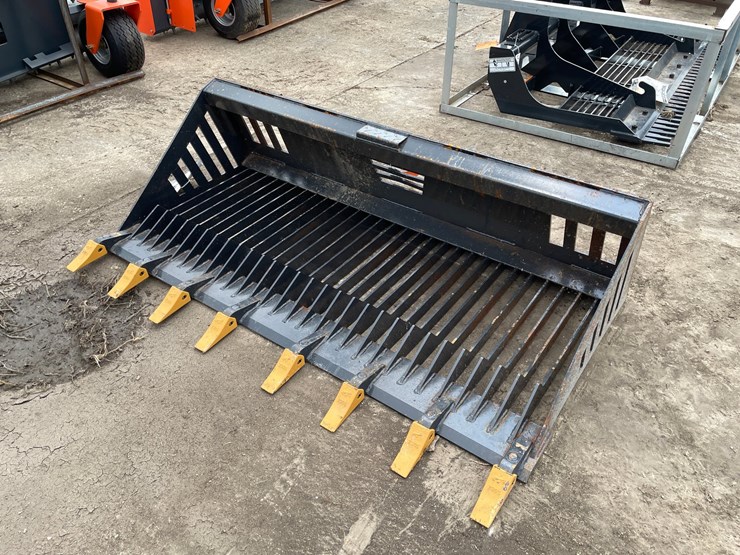 #9796-•-landhonor-72"-skid-steer-rock-bucket-attachment-image-1
