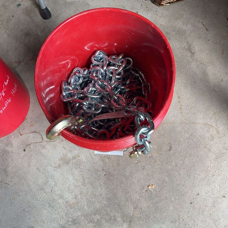 3/8 - 20FT Chains with Hooks on Both Ends, Quantity 3