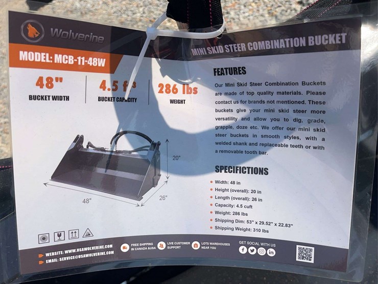 wolverine-mini-combination-bucket,-48"-image-2