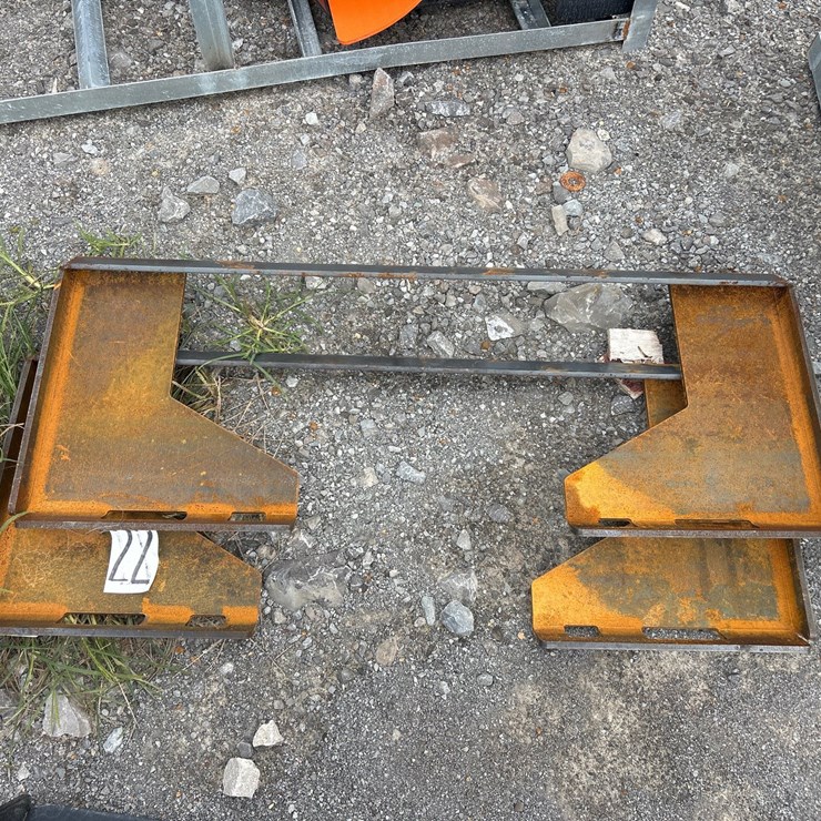 #22 • TWO OPEN BACK SKID STEER MOUNT PLATES