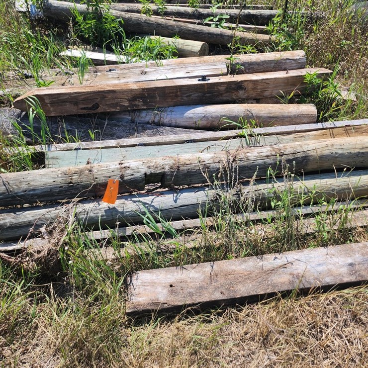 #2830 • (13) Reclaimed Wood Posts and Timbers with Flat Hose