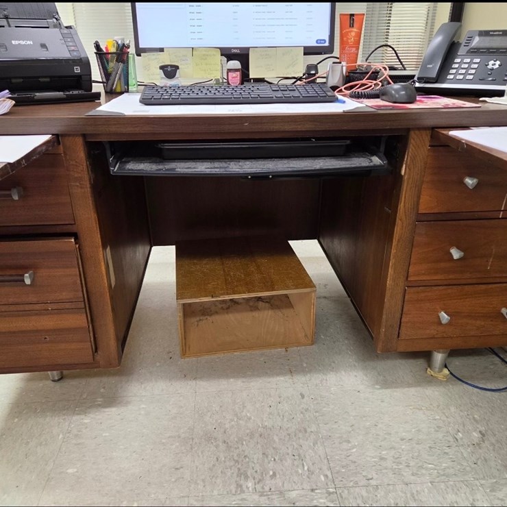 #136 • Wooden Desk, brown