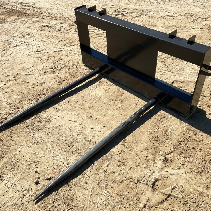 #2147 • JCT Skid Steer Mounted Dual Tine Bale Spear Attachment