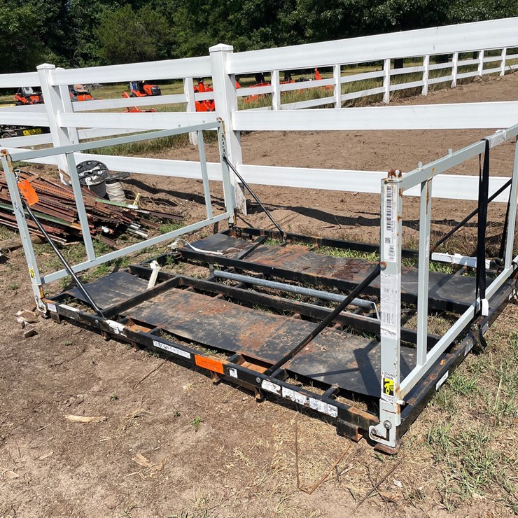 #7968 • Metal Shipping Frame with Sides and Fork Pockets