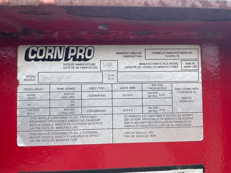 #405-•-2005-corn-pro-8.5-x-25'-flatbed-(has-wi-title)-(helenville,-wi)-image-10