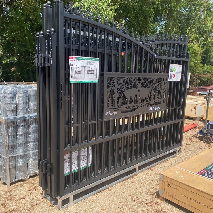 #5187 • 7FT(H)x 20FT(L) Metal Farm Driveway Gate