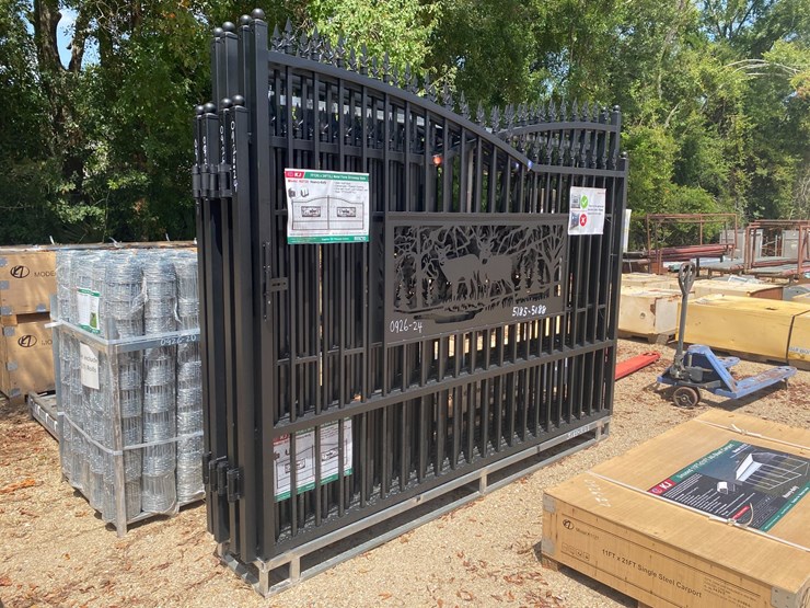 #5187-•-7ft(h)x-20ft(l)-metal-farm-driveway-gate-image-2