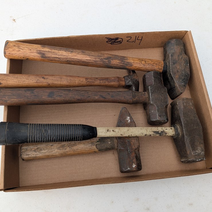 Assortment of hammers. #214