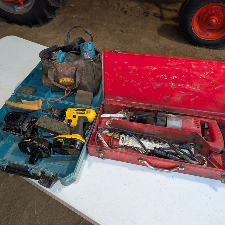 Milwaukee Sawzall and Dewalt cordless drill. #231
