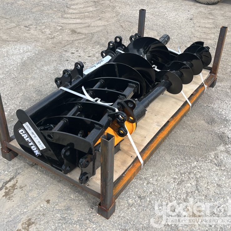Unused 2026 Captok QTY (8) Rake, Ripper, Graber, 12" Auger, 16" Auger, 8" Narrow Bucket, 24" Bucekt, 32" Bucket to suit Excavator