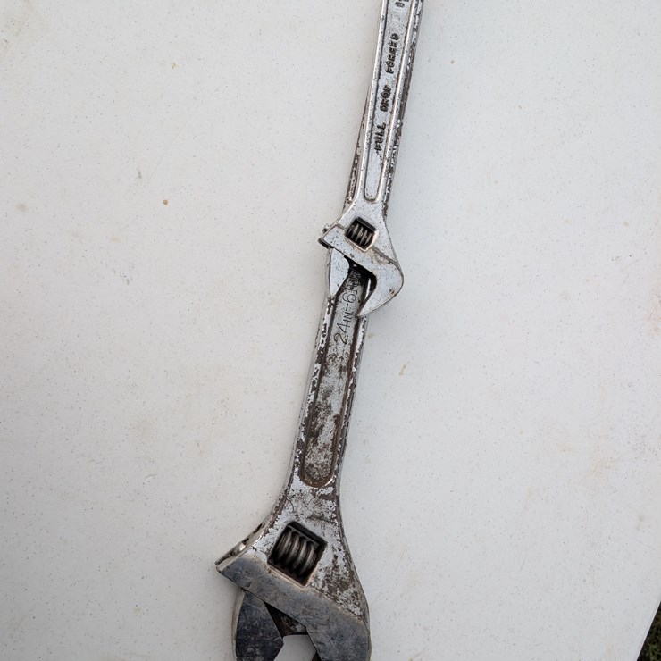 Pair of adjustable wrenches. #207