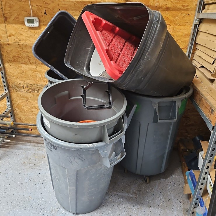 QUANTITY OF ASSORTED GARBAGE CANS