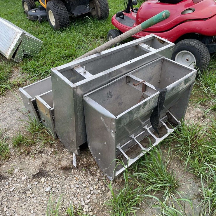 4 stainless hog feeders