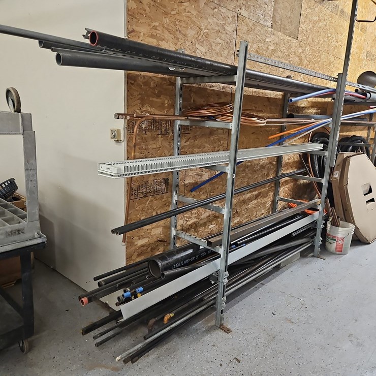 PIPE RACK WITH CONTENTS