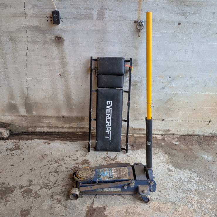 Napa floor jack and creeper. #247
