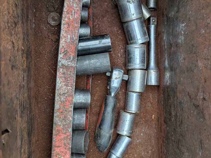 toolbox-with-contents-to-include-misc.-sockets,-extension-and-ratchet.-#219-image-5