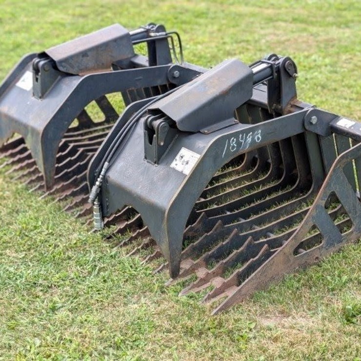 Stout 72” skid steer mount grapple