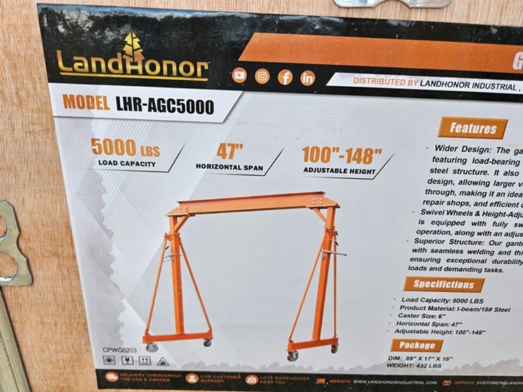 #201-•-2026-land-honor-5000lb-gantry-crane-image-3