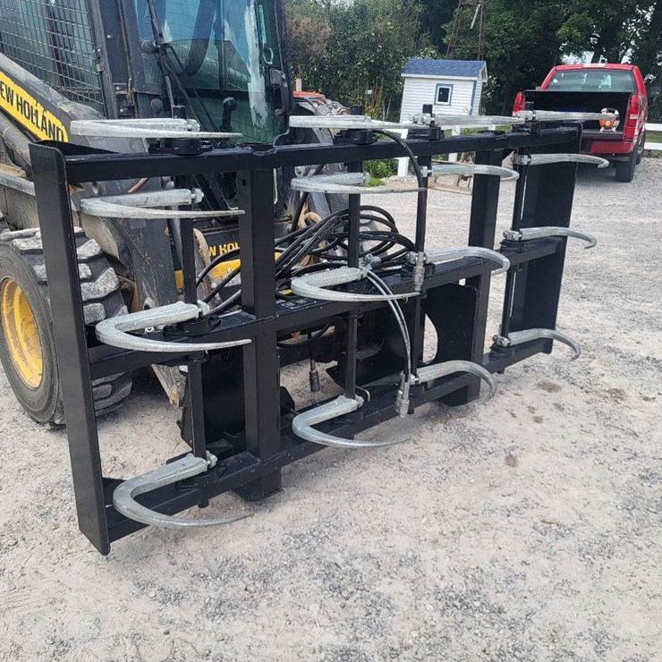 2018 Marcrest BG42 Bale Grapple w/Skid Loader Mounting Plate and Removable Bale Guard - One Owner Like New
