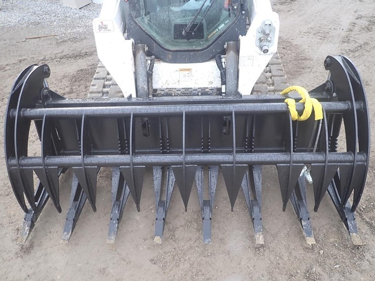 wildcat-84"-heavy-duty-skid-steer-root-rake-grapple-image-2