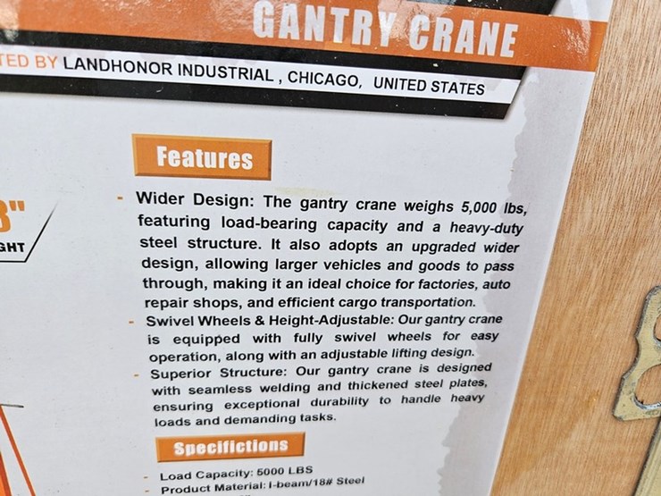 #201-•-2026-land-honor-5000lb-gantry-crane-image-4