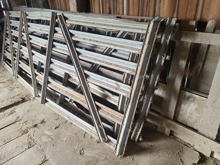 (4)-livestock-gates,-(2)-livestock-panels,-and-(1)-roll-of-woven-wire-fence-image-13