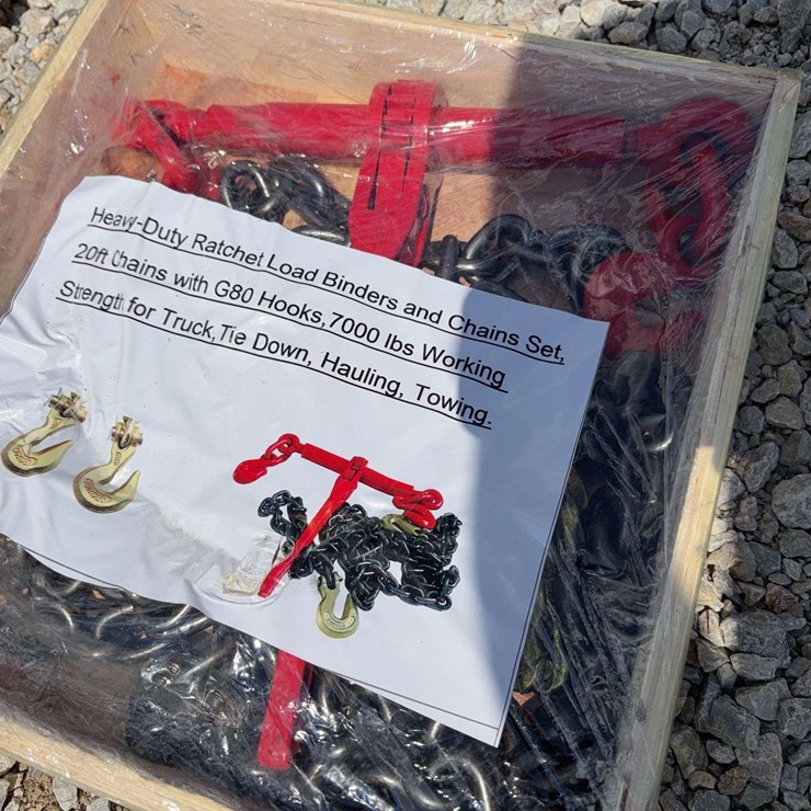 Heavy-Duty Ratchet Load Binders and Chains Set