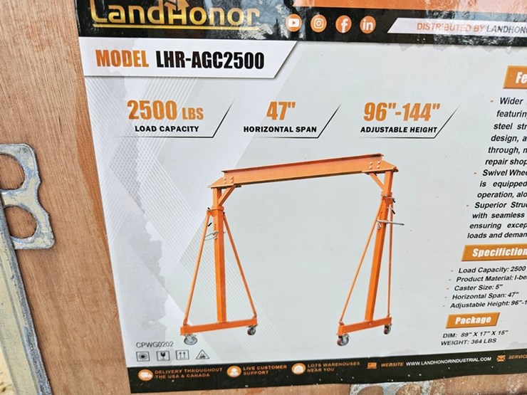 #192-•-2026-land-honor-2500lb-gantry-crane-image-3