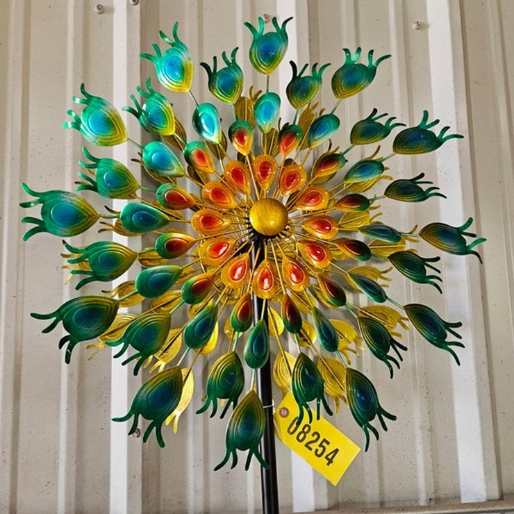 #180 • Peacock Feather Twin Spinner Windmill