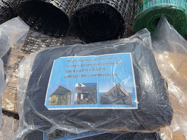 black-outdoor-patio-fabric-screen-cover-sunscreen-net-image-1