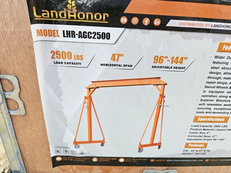 #191-•-2026-land-honor-2500lt-gantry-crane-image-3