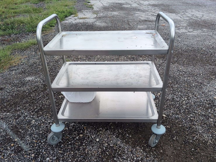 three-tier-stainless-steel-utility-cart-with-swivel-casters-image-1