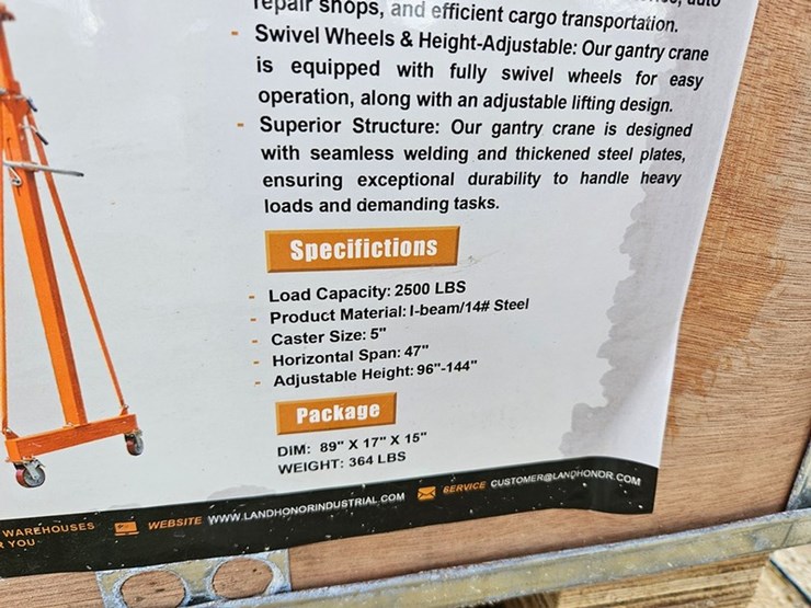 #193-•-2026-land-honor-2500lb-gantry-crane-image-5