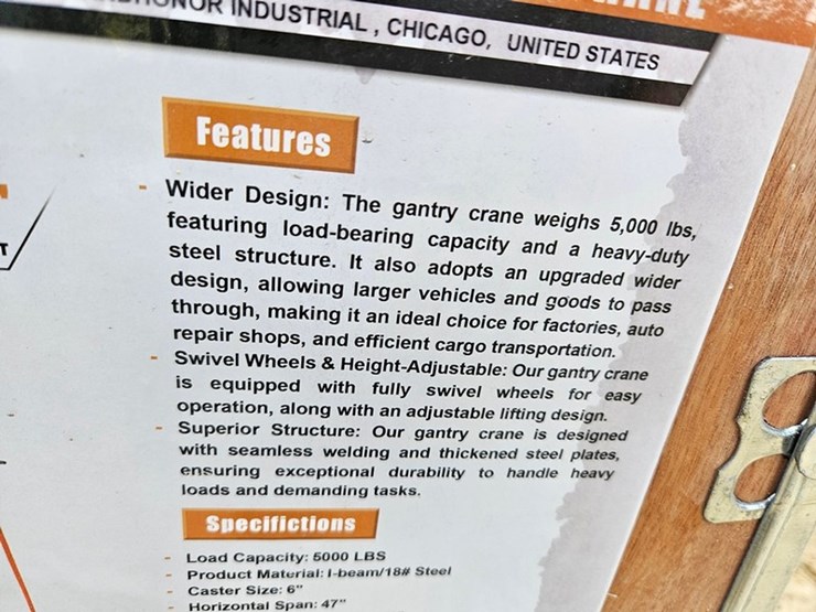 #202-•-2026-land-honor-5000lb-gantry-crane-image-4
