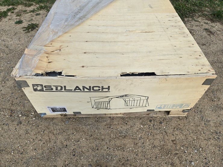 #2058-•-20x40-all-steel-carport-w/-open-sidewalls-**box-has-some-damage**-image-2