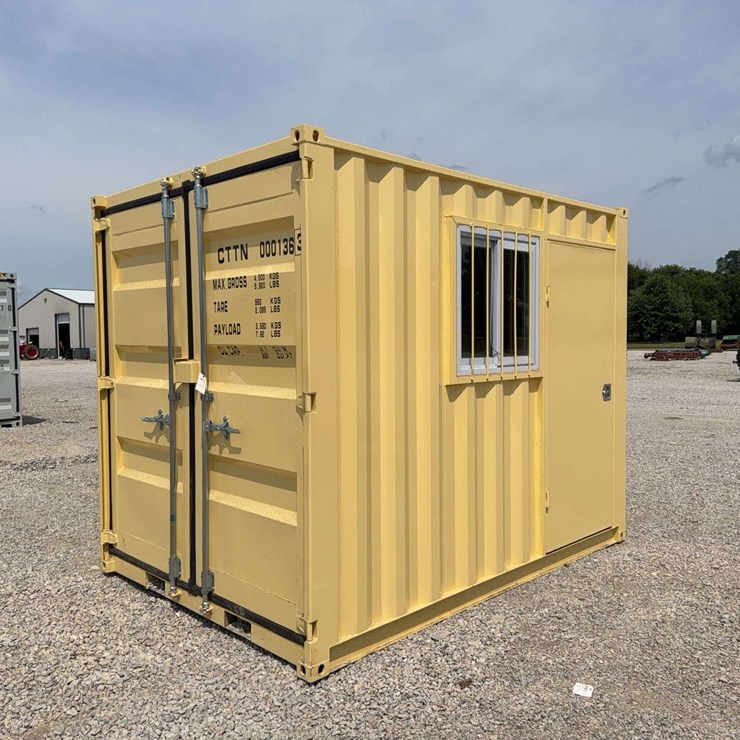 Yellow Storage Container with Side Door and Window