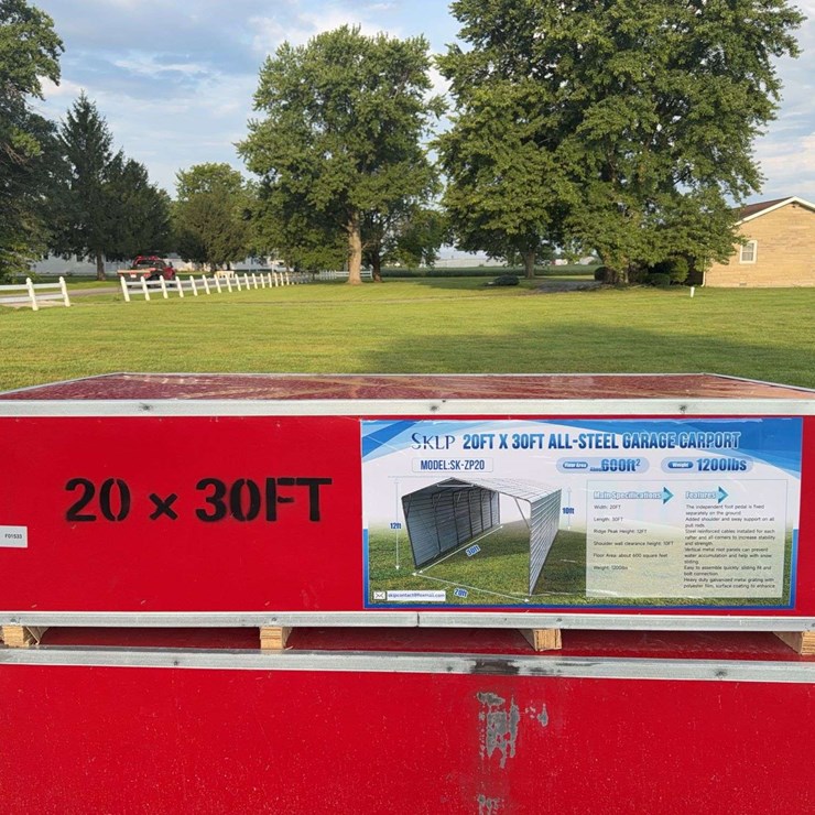SKLP 20FT X 30FT All-Steel Garage Carport Model SK-ZP20
