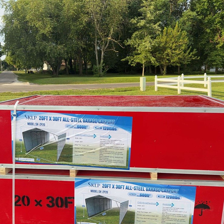 SKLP 20FT X 30FT All-Steel Garage Carport Model SK-ZP20