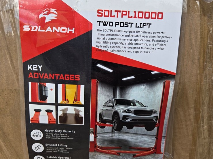 #2018-•-red-10,000-lb-two-post-automotive-lift-image-1