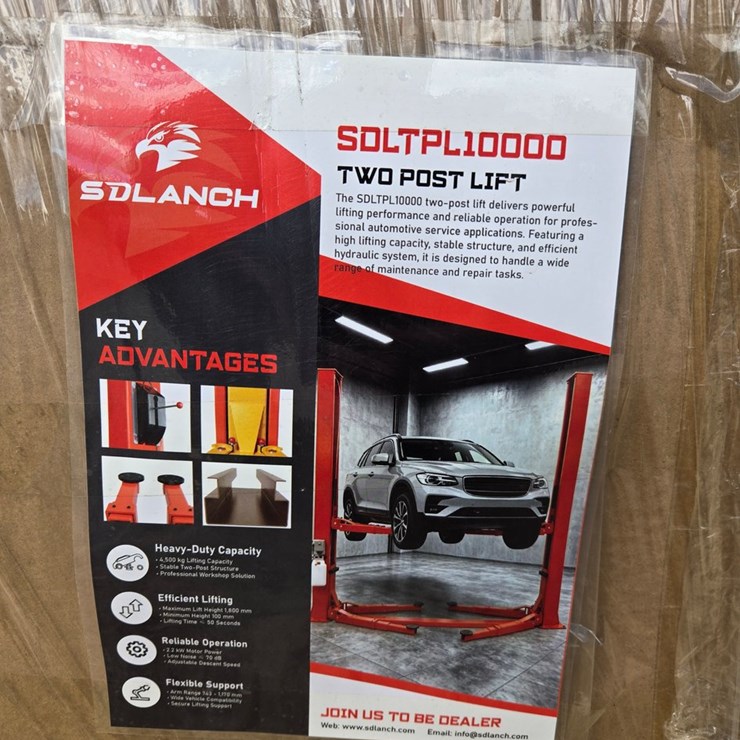 #2018 • RED 10,000 lb two post automotive lift