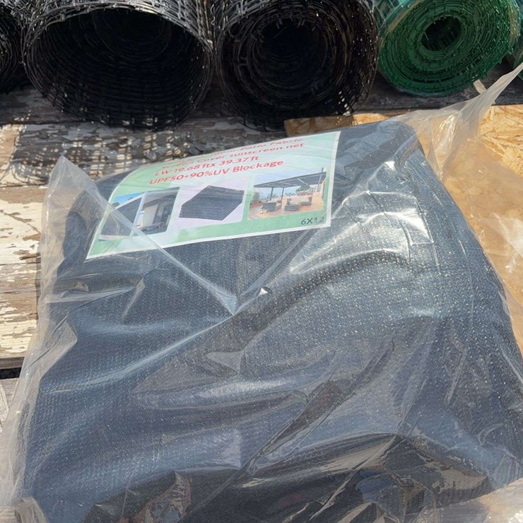 Black Outdoor Patio Fabric Screen Cover Sunscreen Net