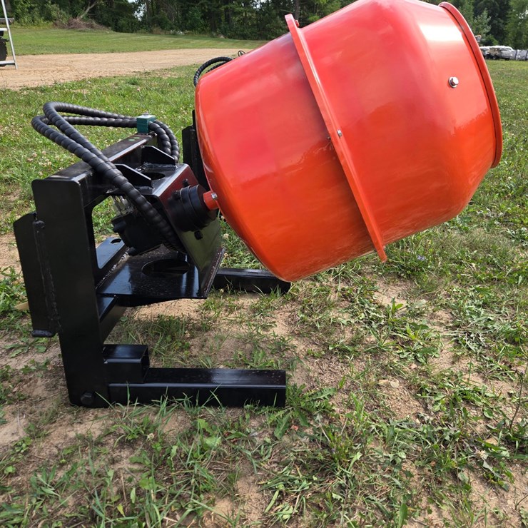 #2036 • mini skid steer concrete mixing drum