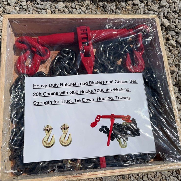 Heavy-Duty Ratchet Load Binders and Chains Set