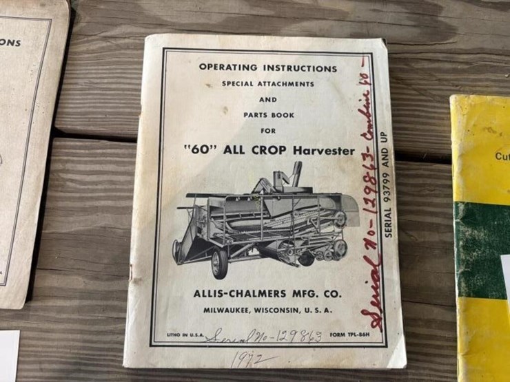 allis-chalmers-model-60-all-crop-harvestor-manual-image-1