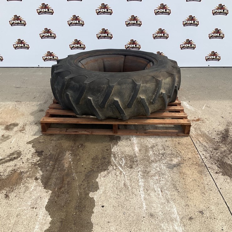 #5021 • 13.6 - 28 Agricultural Tractor Tire on Metal Rim